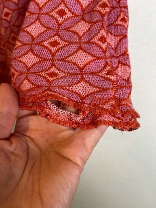 Free People Garner Long Sleeve Tee in Pink Combo Size XS - Picture 16 of 16